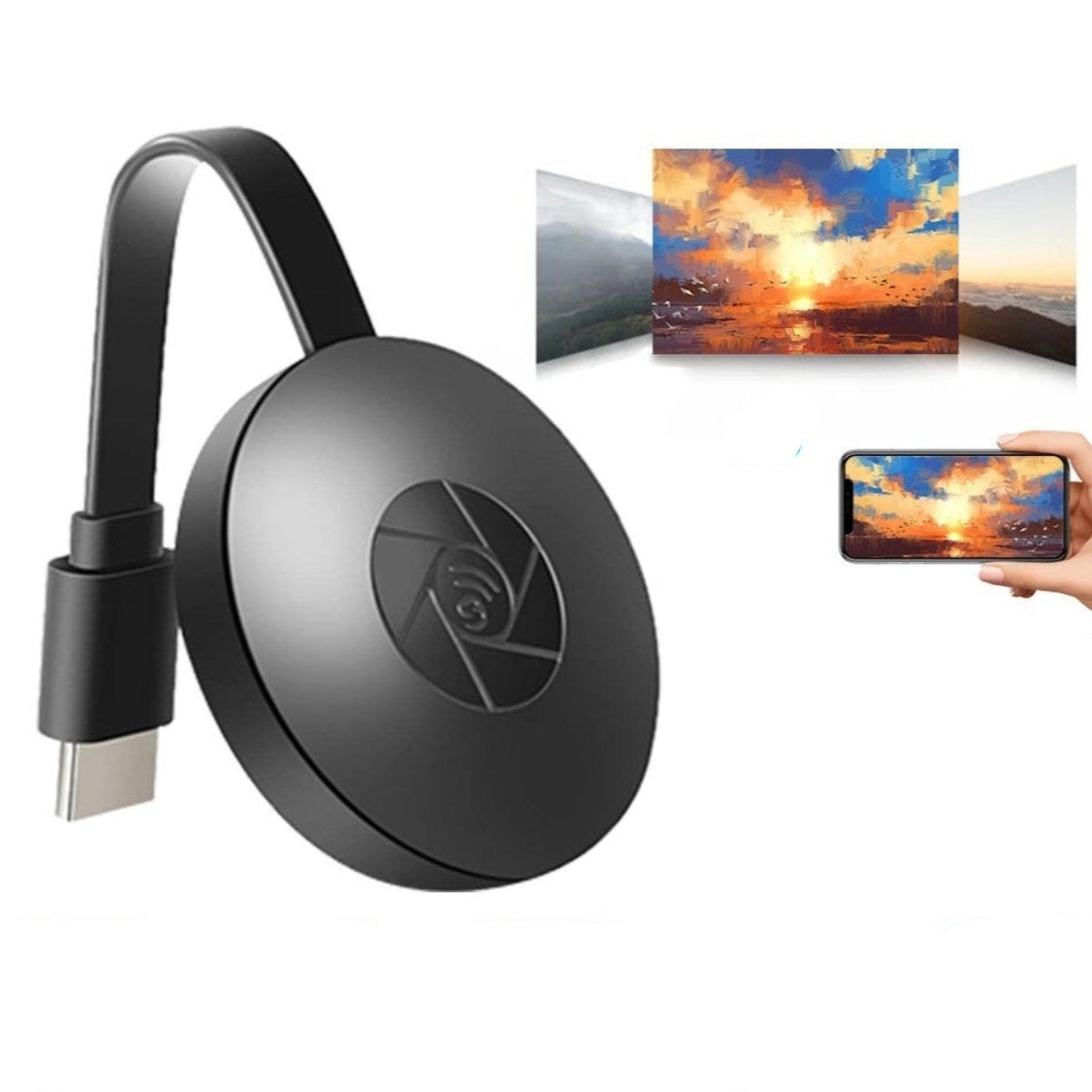 Wireless HDMI Streamer for Full HD 1080P Streaming – Plug and Play, Compatible with iOS, Android, Windows, and macOS 0