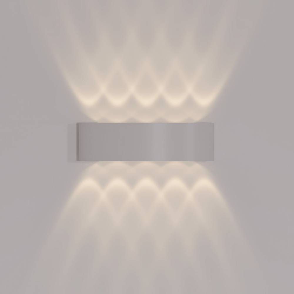 Rectangular wall light fixture on a plain wall