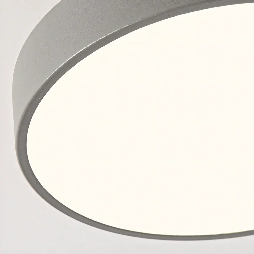 Macaron Round Wood Grain Ceiling Lamp