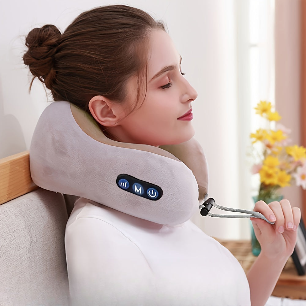 Multifunctional Cervical Massager – Portable Neck Support Pillow for Home & Travel