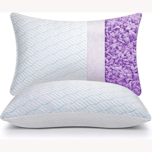 Cooling Memory Foam Pillow – Adjustable, Breathable Bamboo Cover for All Sleepers