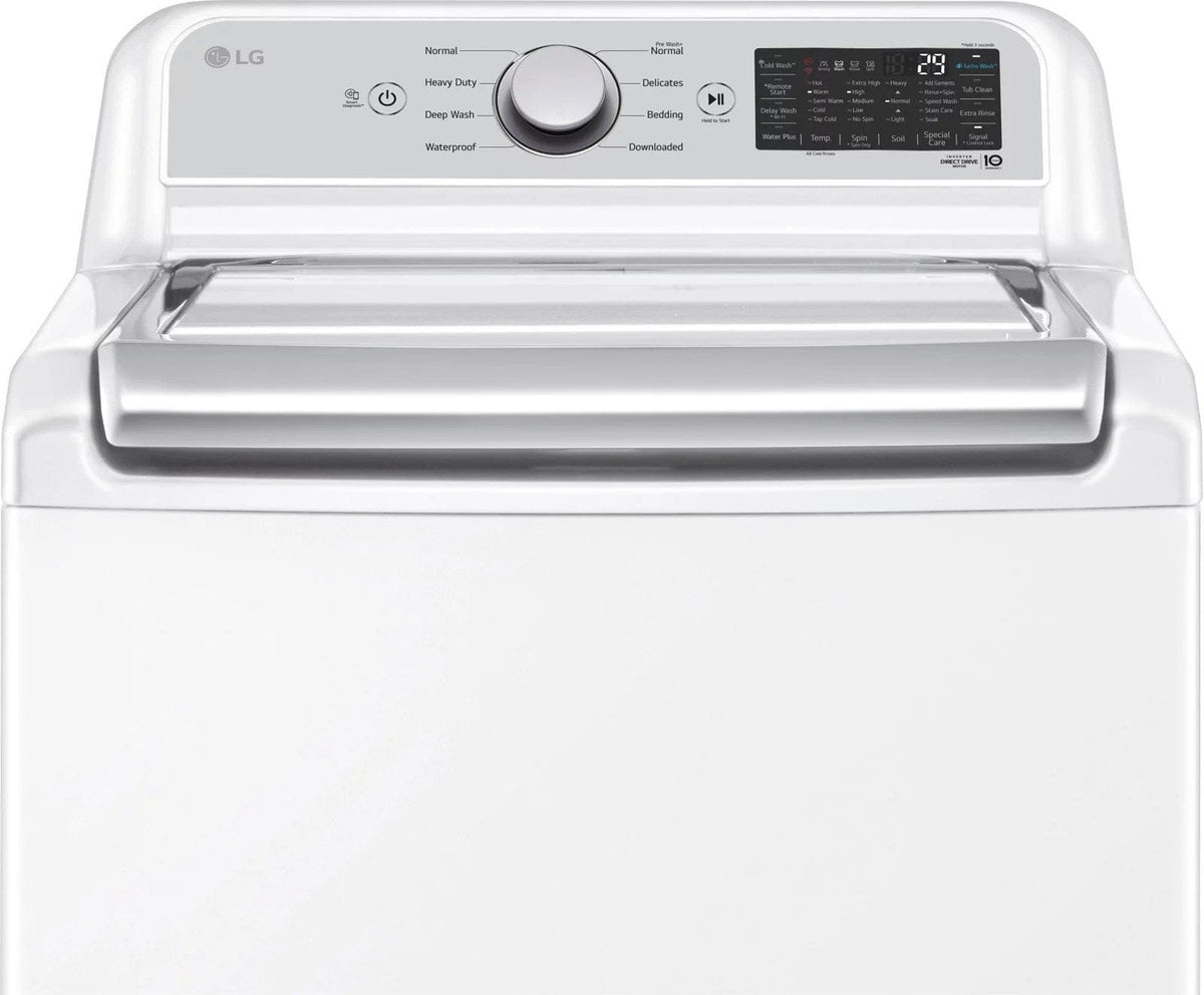 LG – 5.5 Cu. Ft. Smart Top Load Washer with TurboWash3D – White