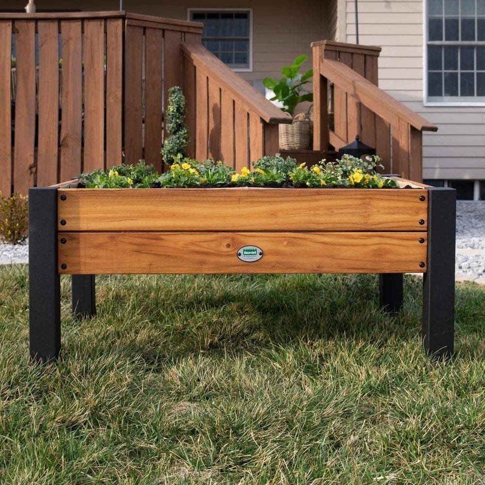 Raised planter 100% authentic teak wood