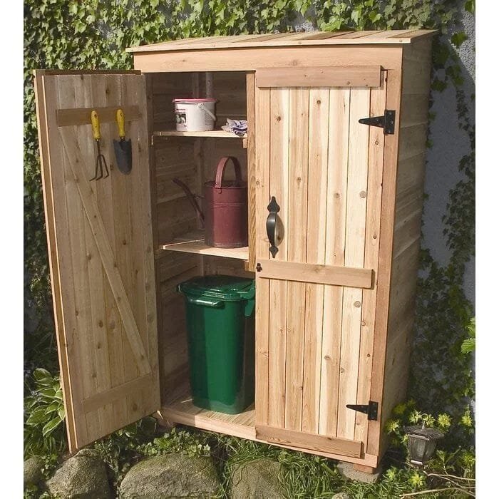 4 ft. W x 2 ft. D Garden Chalet Cedar Wood Tool Shed