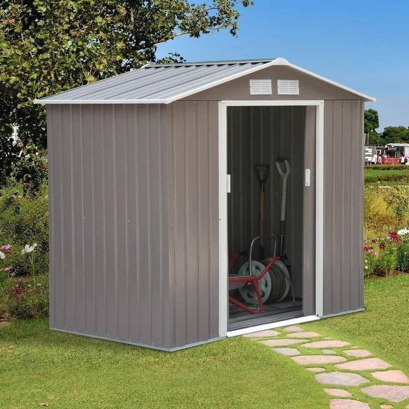 7 ft. W x 4.2 ft. D Metal Storage Shed