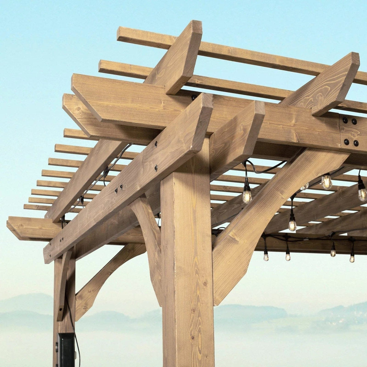 12×10 Fairhaven Pergola, Rustic Finish
