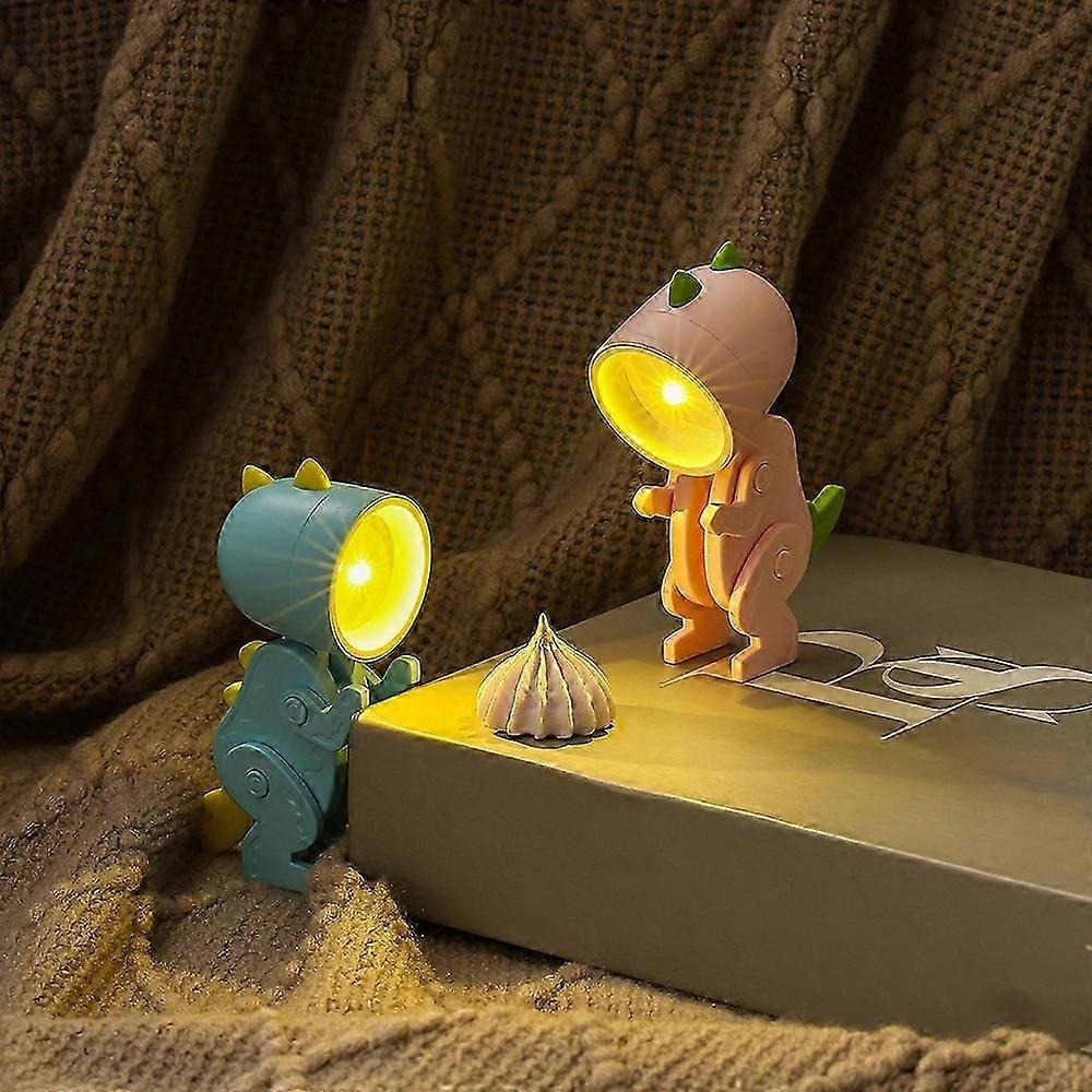 Two cartoonish lamp characters on a surface with a textured brown background