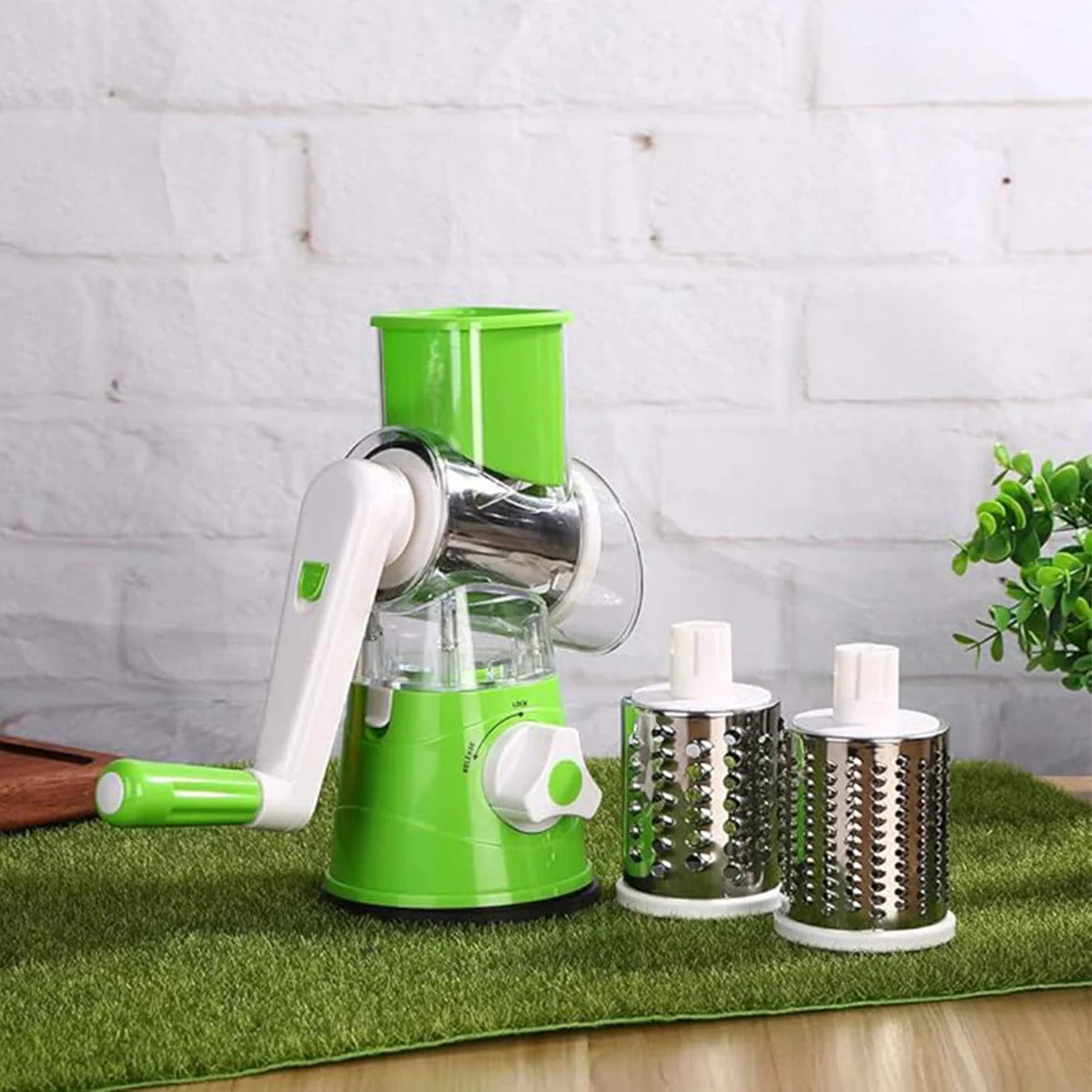 Efficient Vegetable Slicer and Cutter – Versatile Drum Grater for Quick Meal Prep, Easy to Use and Clean 4