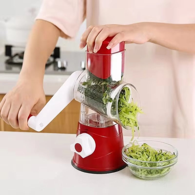 Efficient Vegetable Slicer and Cutter – Versatile Drum Grater for Quick Meal Prep, Easy to Use and Clean 0