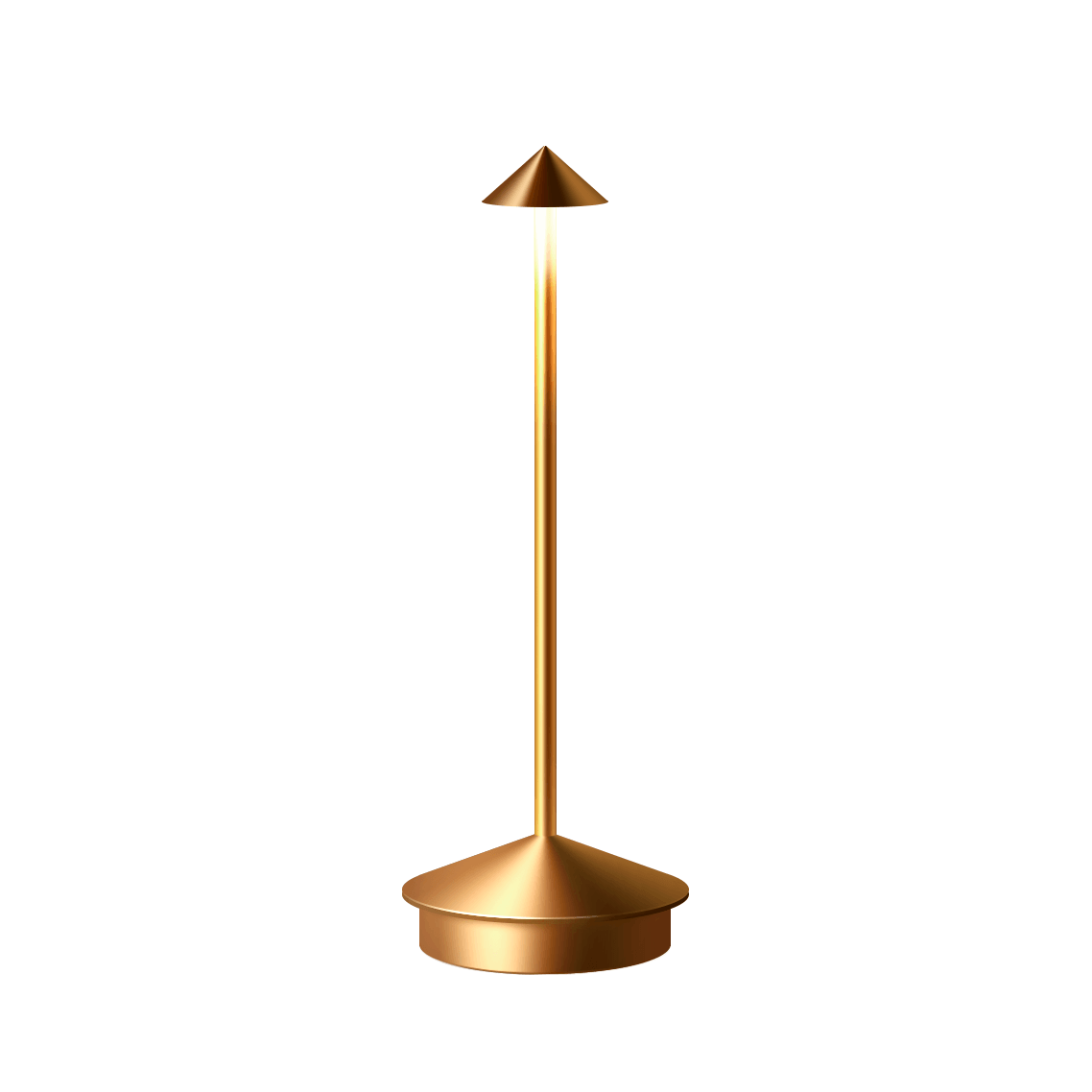 Gold outdoor lamp on a white background
