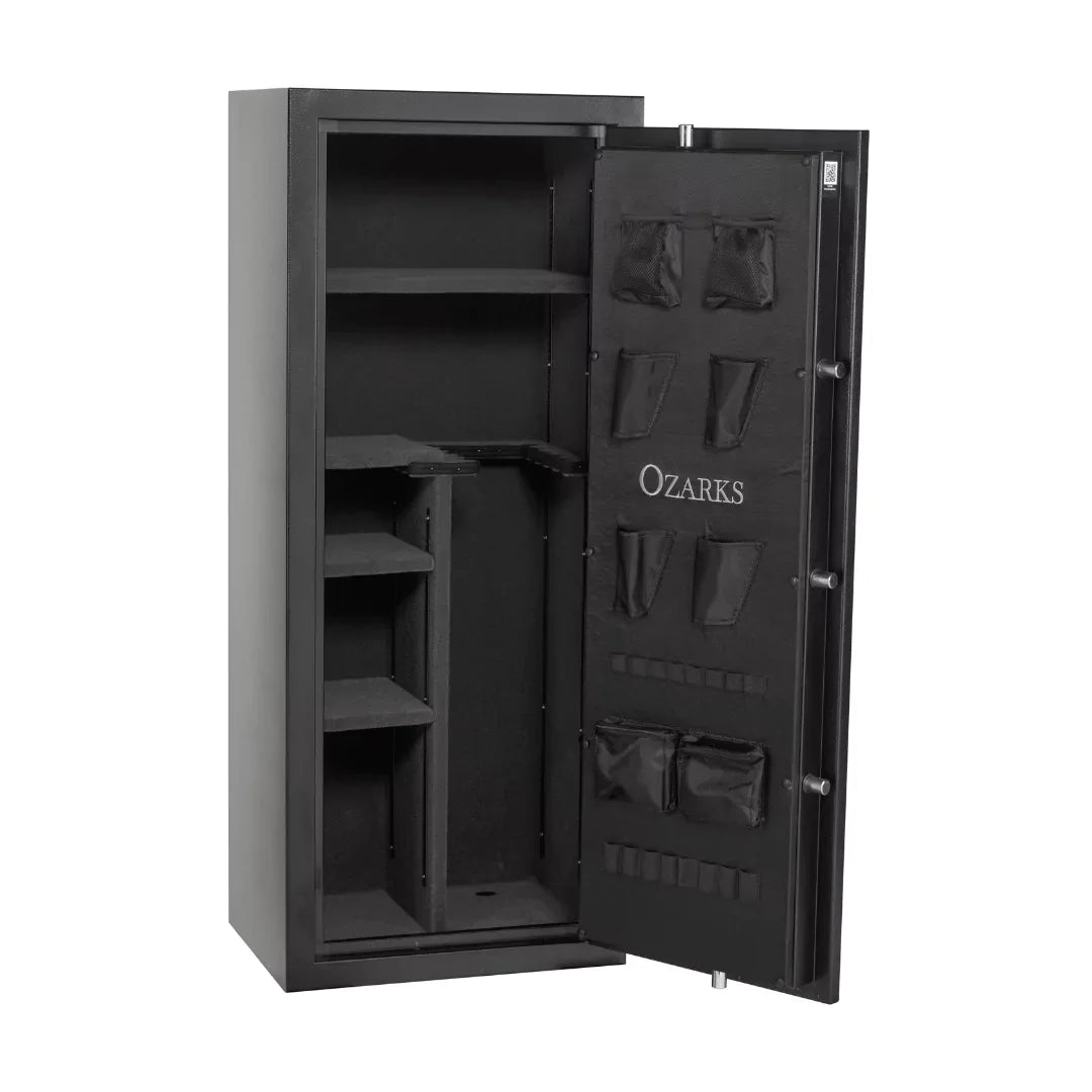 Hayman OZ-5924 Ozarks Gun Safe with the door opened