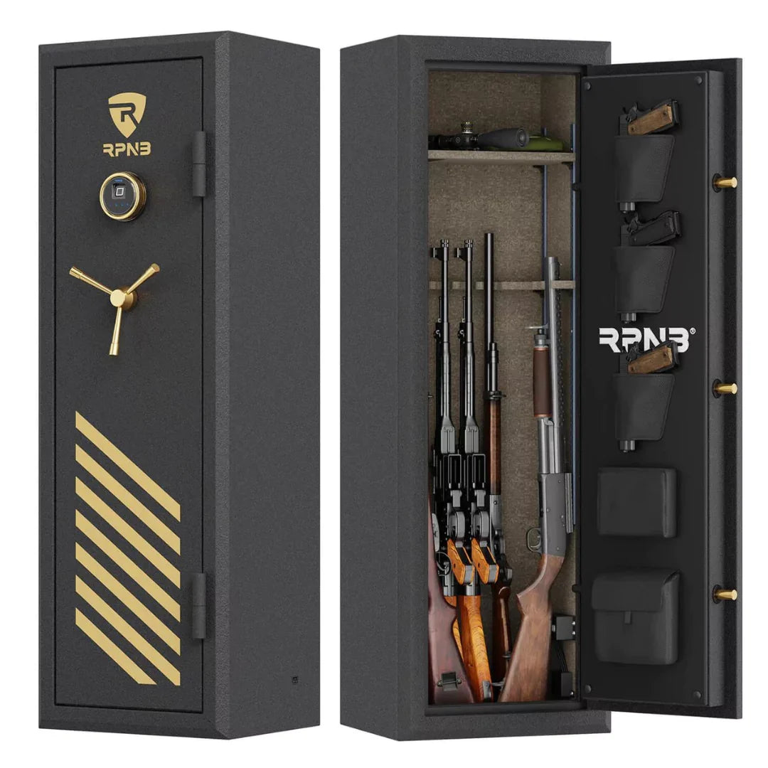 RPNB RPFS10-B 10 Gun Fireproof Biometric Gun Safe Black