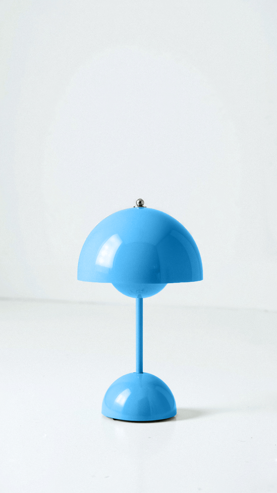 Blue lamp on a white background